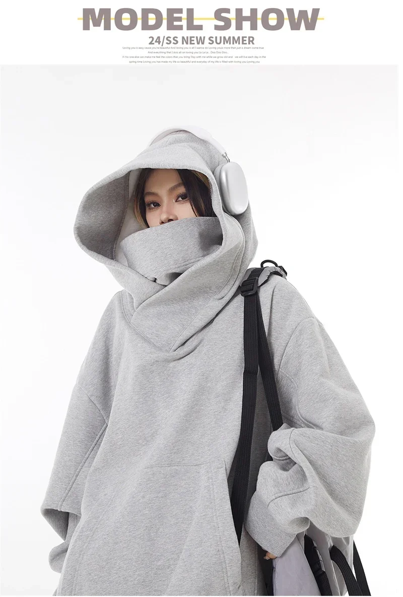 Japanese Streetwear Ninja Hoodie Men Y2K Oversized Fleece | eBay