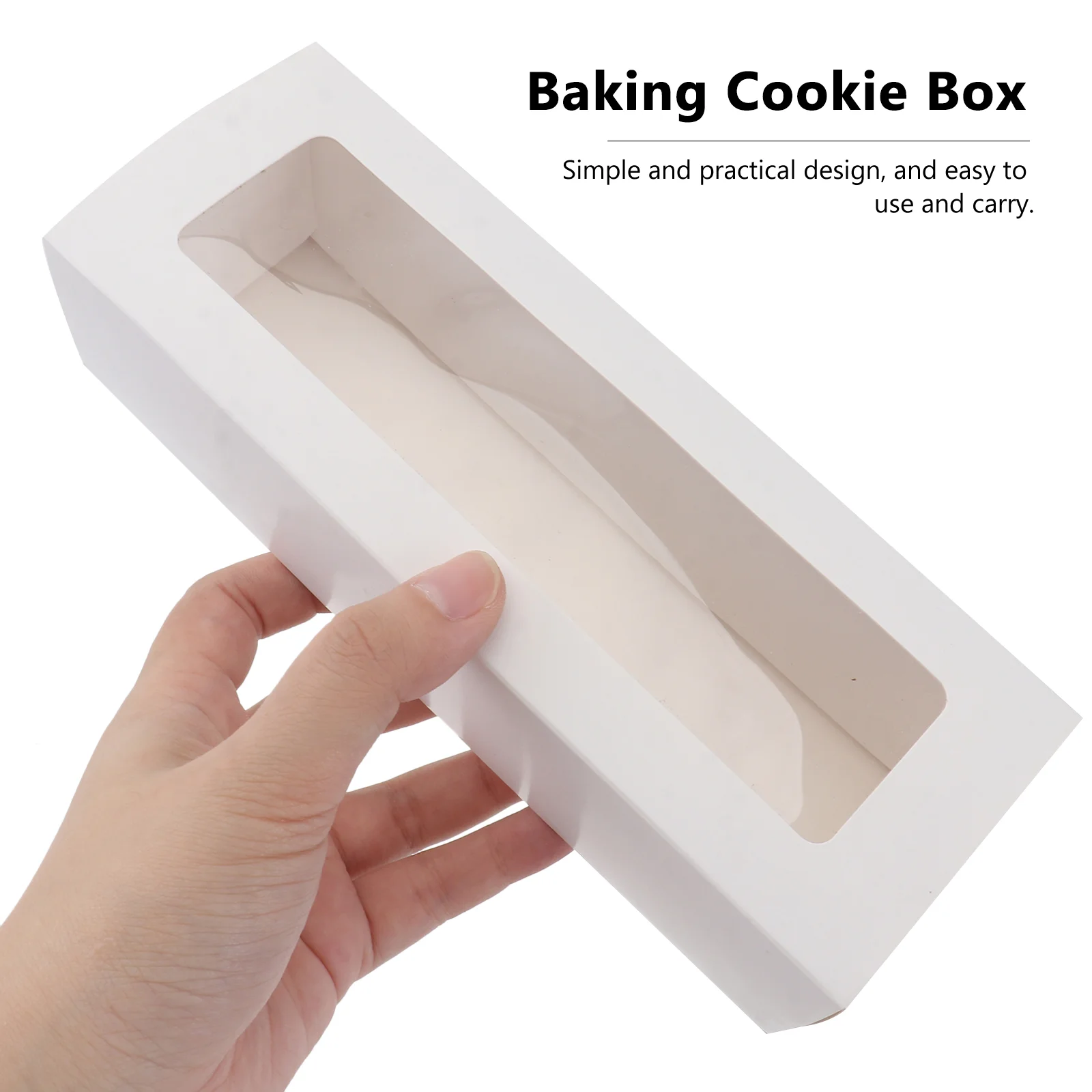 10 Pcs Windowed Cupcake Boxes Container Pastry Cardboard Macaron Containers Cookies