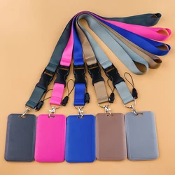 Grey Neck Strap Pure Color Lanyards for Key ID Card Gym Cell Phone Strap USB Badge Holder Mobile Phone Accessories
