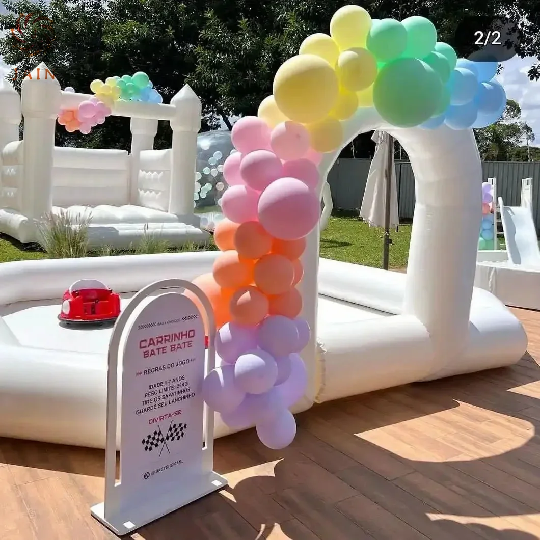 Outdoor Amusement Inflatable Bumper Car Go Kart Track Bumper Car Race Track Inflatable Go Kart Race Tracks For Kids Party