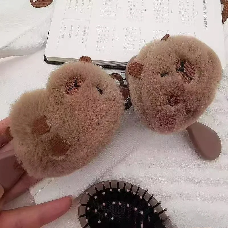 1-10PCS Cute Capybara Air Cushion Hair Brush Portable Mini Head Massage Comb Student Travel Fluffy Airbag Hair Comb Styling Tool