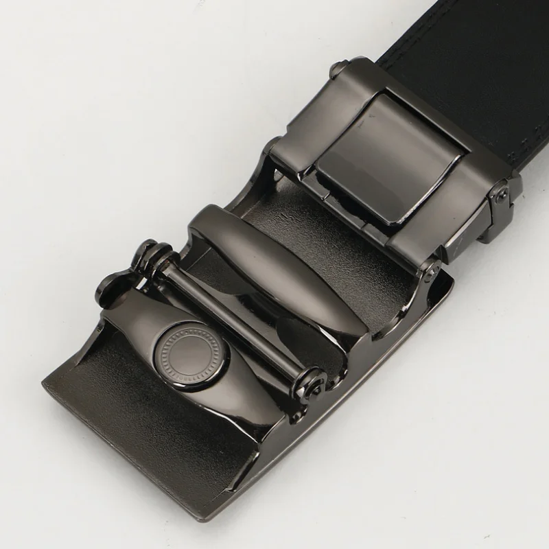 3.5cm New Men's Cowhide Automatic Buckle Young Business Fashion Leisure Middle Aged Designer Belt for Men_voghion.com