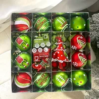 Christmas Ball Pendant Decoration Set Multi-Style Green Elves Theme Painted Christmas Tree Pendant Party Decoration balls 2026 6