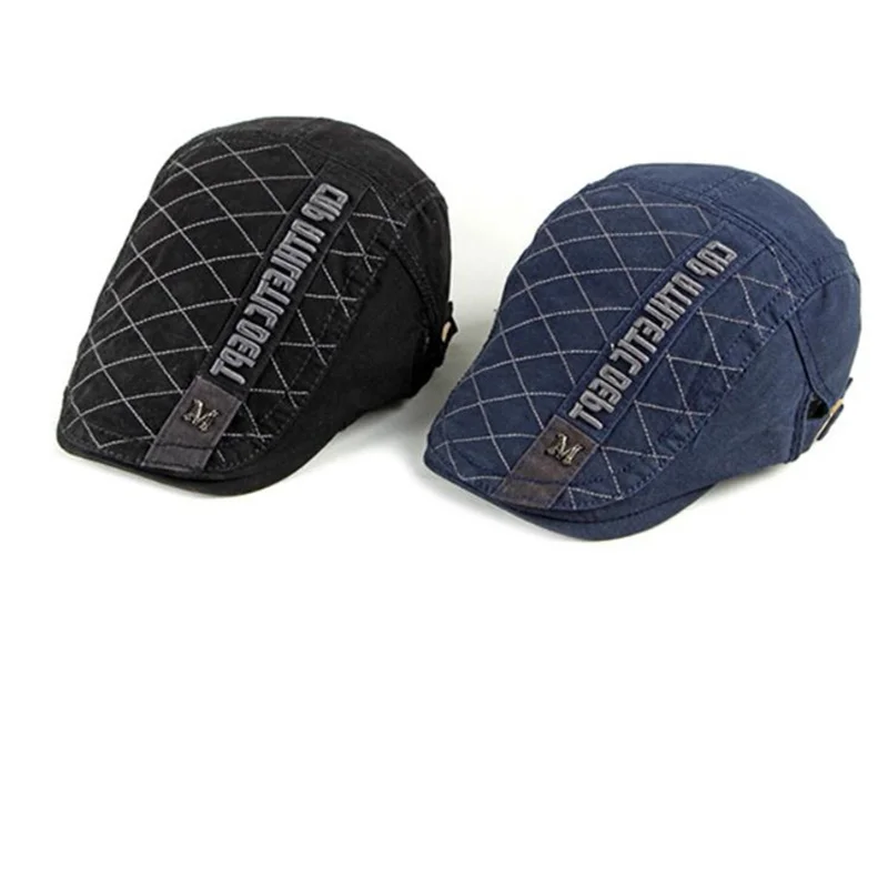 

Весенние хлопковые кепки газетчика с Вышивкой Букв, кепка с плоским верхом, мужские и женские аксессуары, головные уборы 112