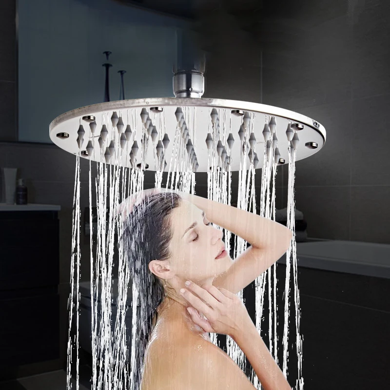 High quality 8 inch stainless steel ultra-thin waterfall shower heads rainfall shower head Rain Square round 2023 New 2
