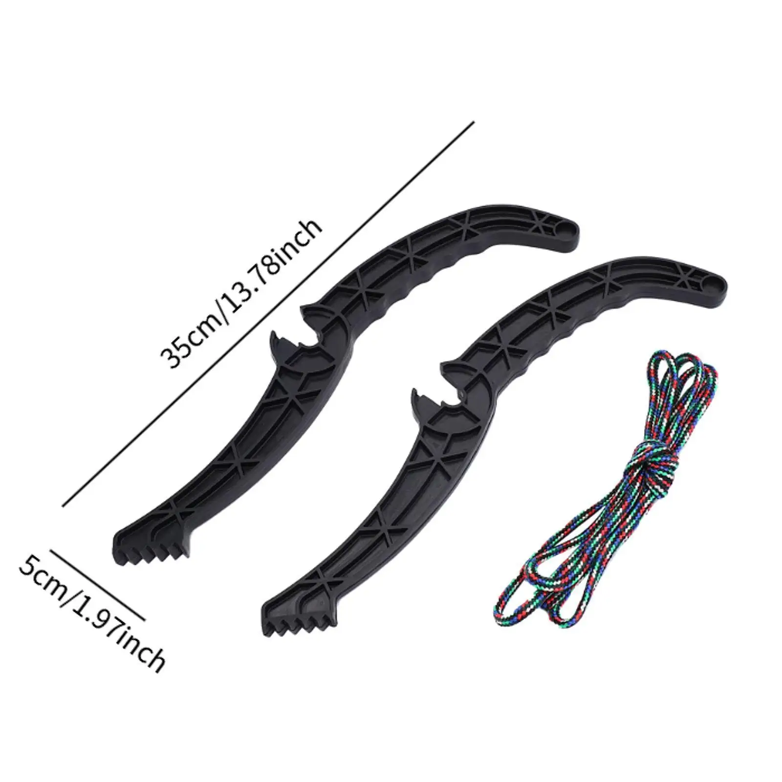 1 Pair Ski Sleds Brake Pads Replacement for Sledding Outdoor Outdoor Sleigh