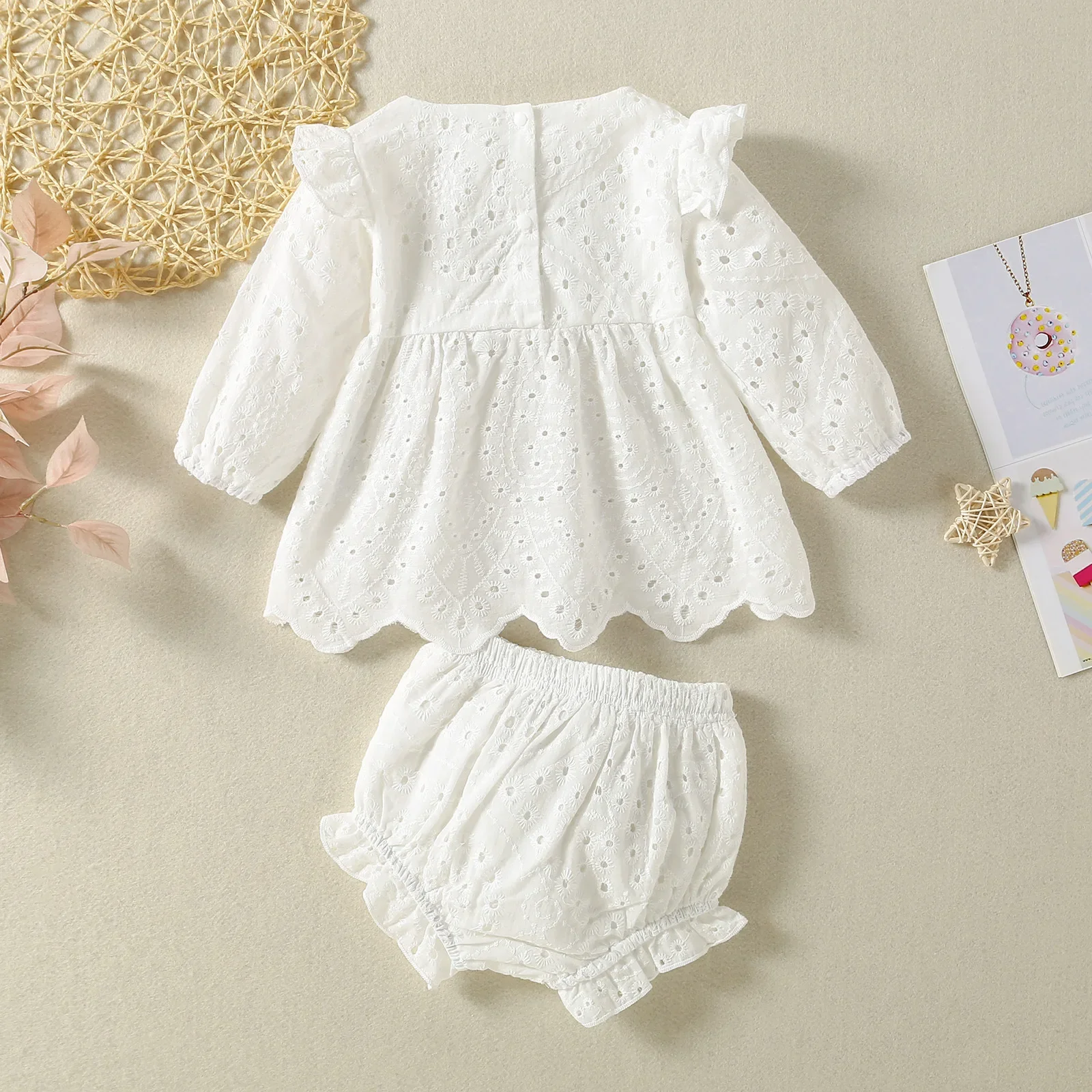 Girls' Cotton Onesie Set Triangle Separate Baby Clothes Foot Covering Crawling Suit from Mainland China