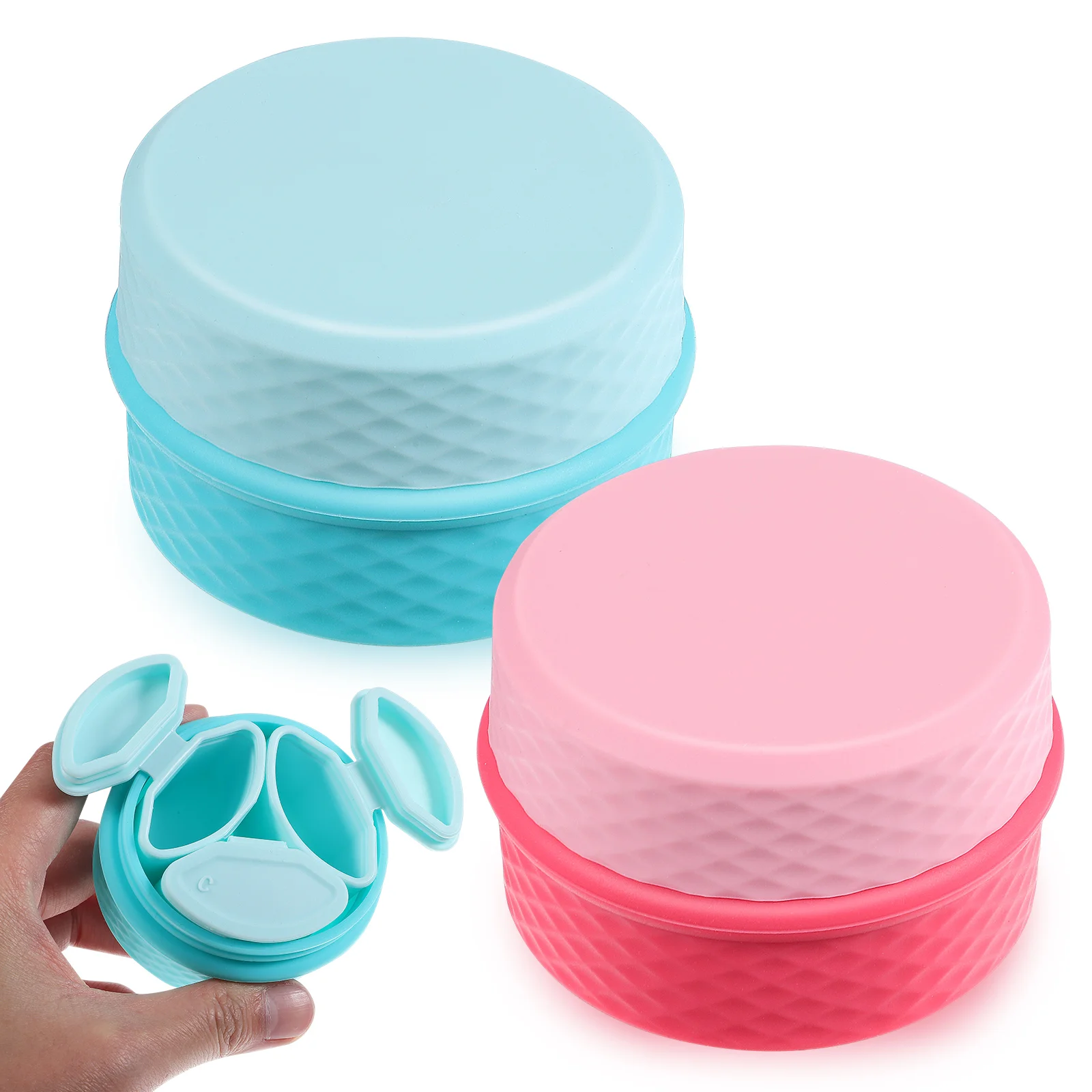 

2 Pcs Silicone Container Lotion Containers Travel Can for Toiletries Empty Silica Gel Jars