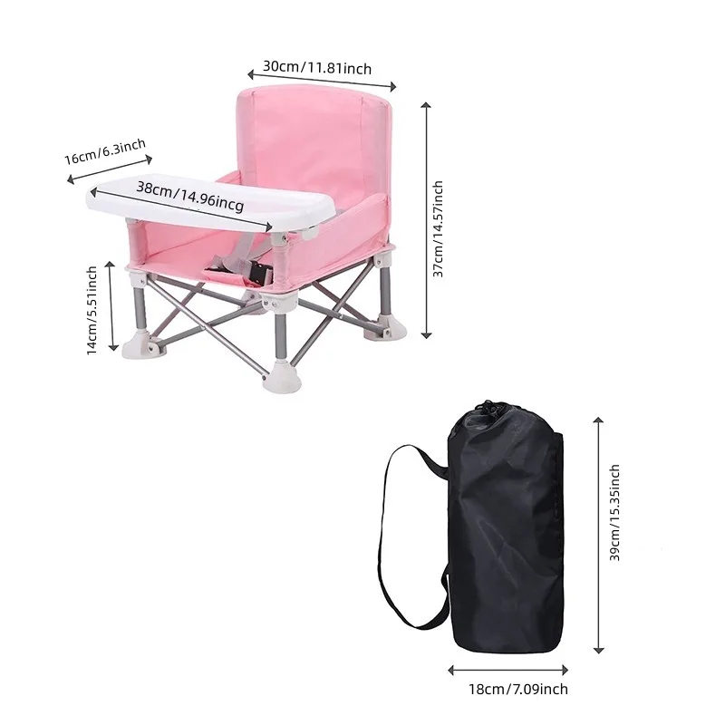 Baby Eating Chair Baby Booster Seat Dining Chair Portable Travel Folding Kids Feeding Chair Outdoor Beach Seat