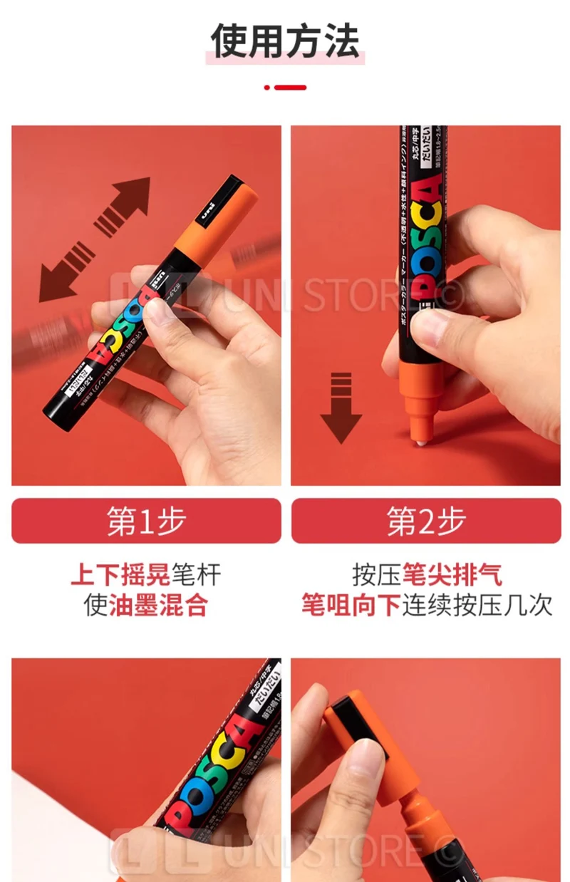 Uni Posca Paint Marker Pens set image 8
