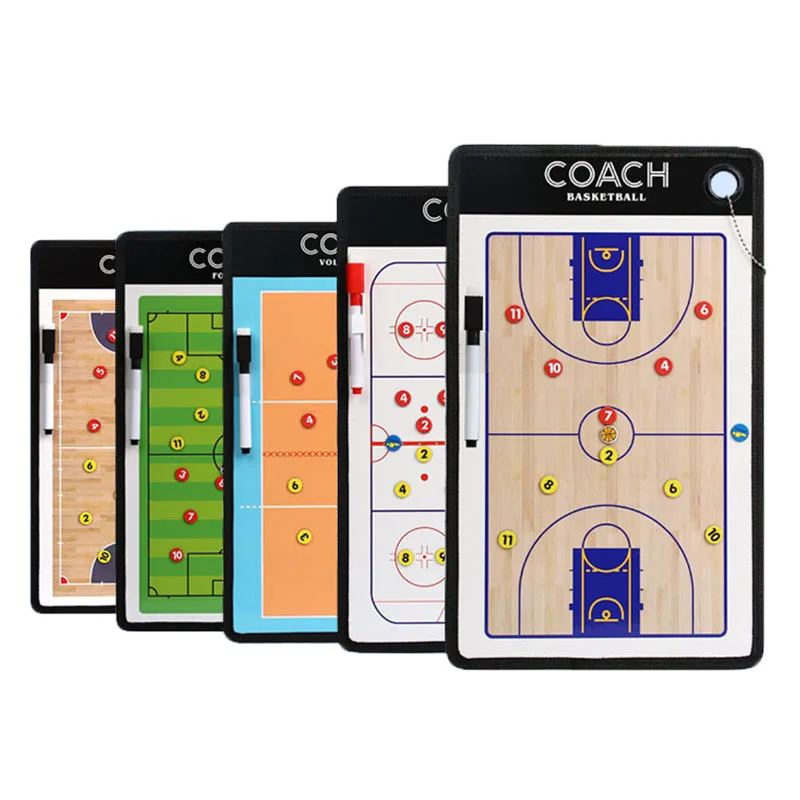 Soccer Tactical Board Magnetic Football Basketball Coaching Clipboard 1Set