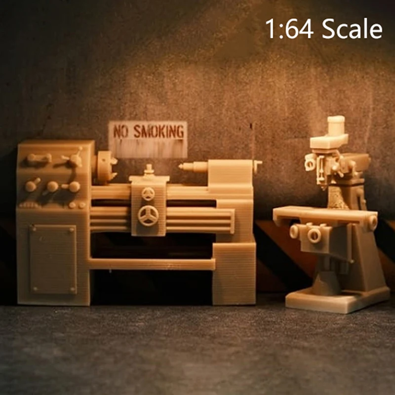 

1/2PCS 1/64 Machine Tool Model Car Diorama Uncolored Resin Garage Scene Repair Tools Decoration Simulation Scene Toy