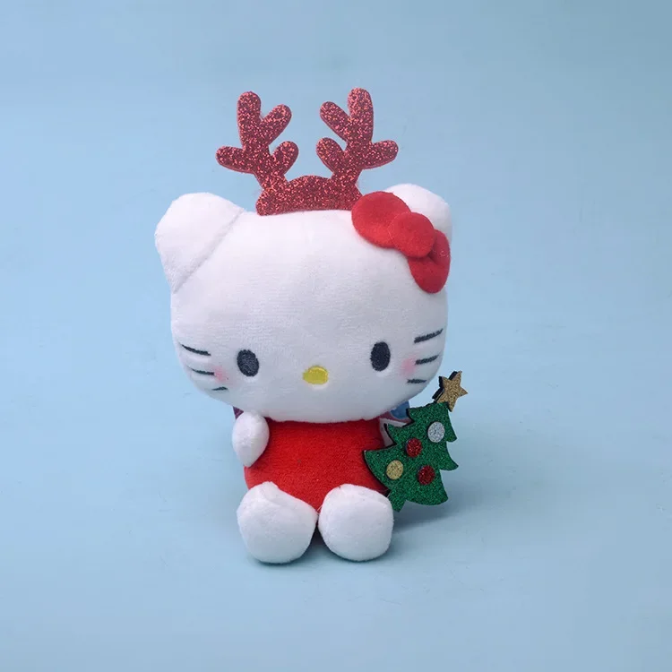 thumbnail image 1 of Sanrio Christmas Series Plush Doll Cute Cartoon Hello Kitty My Melody Elk Christmas Tree Gift Box Dress Up Children's Toy Gifts, 1 of 5