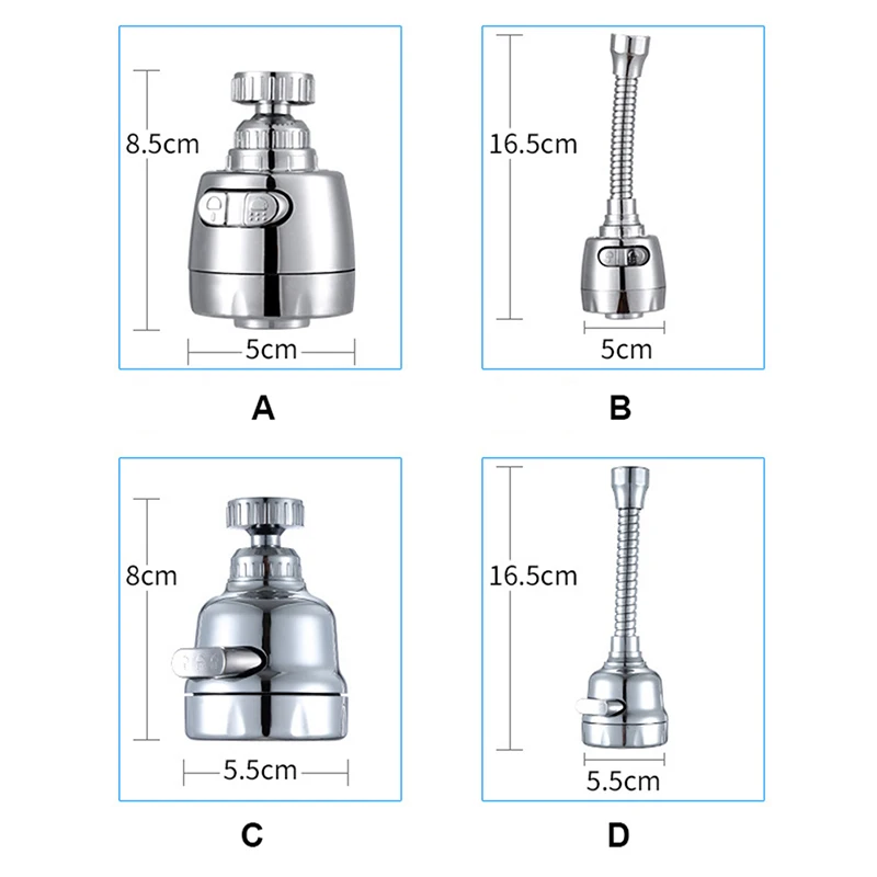 1 Ensemble 360 Degrés Aérateur de Robinet, Tuyau En Acier Inoxydable d' Aérateur, Extension de Robinet, Flexible, Douche Pivotante à Degrés,  Extension de Robinet d'Accessoires de Cuisine : : Bricolage