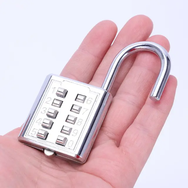 2X Anti-Theft Button Combination Padlock Digit Push Password Lock Zinc Alloy Security Lock Suitcase Luggage Coded Lock-[A49T] 3