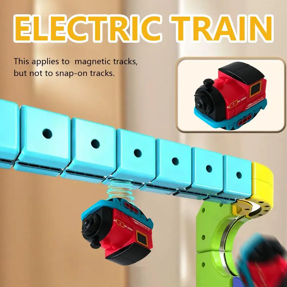 1/3PCS Elektrische Zug Wiederaufladbare Magnetische Zug Diecast Spielzeug Für Magnetische Gleise Zug Eisenbahn Track Spielzeug Für Kinder geschenk – Detail 9