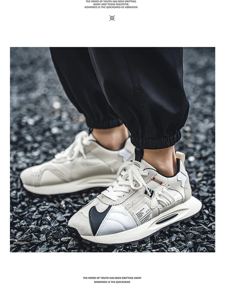 Fashion Designer Men Shoes Dissolve Thick Shoes Casual Sneakers Men Platform Trend Chunky Sneakers Walking Shoes