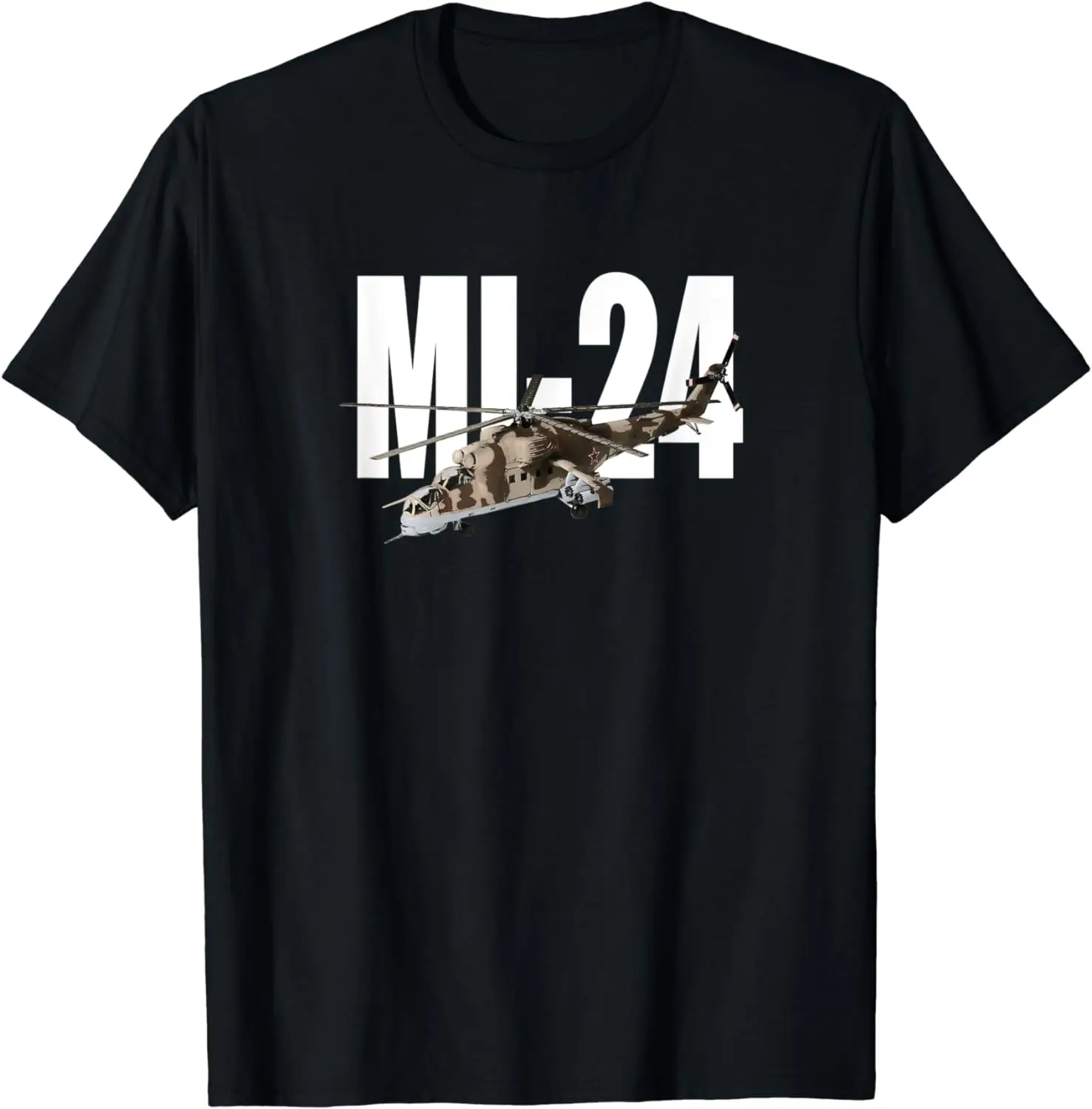 

Soviet Russia Mi-24D HIND-D Attack Helicopter T-Shirt 100% Cotton O-Neck Summer Short Sleeve Casual Mens T-shirt Size S-3XL