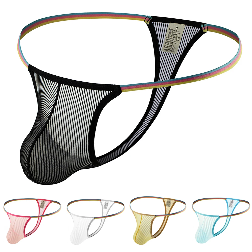 Ropa Interior Sexy De Malla Transpirable Tipo Tanga Para Hombre