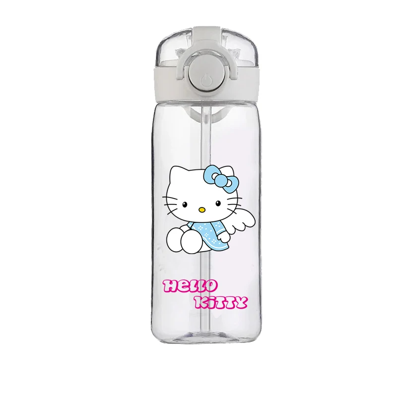 Hello Kitty  Cup Clear Brand High Quality Water Bottle Outdoor Sport Leak Proof Cute Plastic School Water Bottle for Kids 400ML 4
