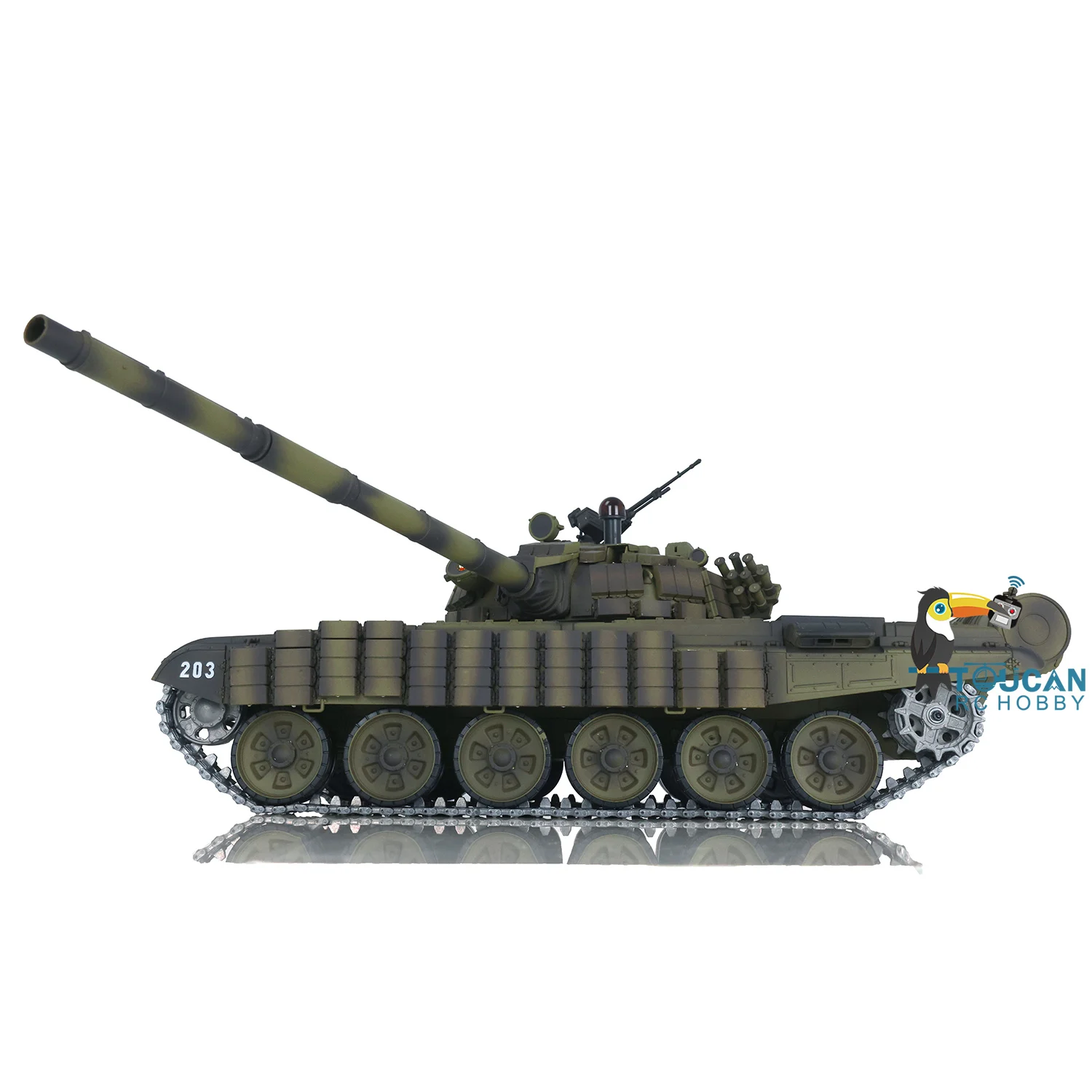 Heng Long 1/16 Scale 7.0 RC Battle Tank Model FPV T72 3939 360° Turret Rotation Armor First Person View System TH20571-SMT1 5