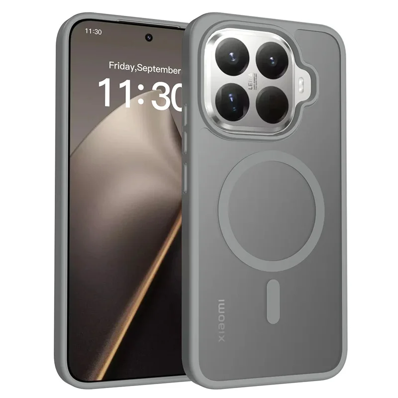 Magnetic Matte Translucent Shockproof Case with Magsafe Wireless Charging Support