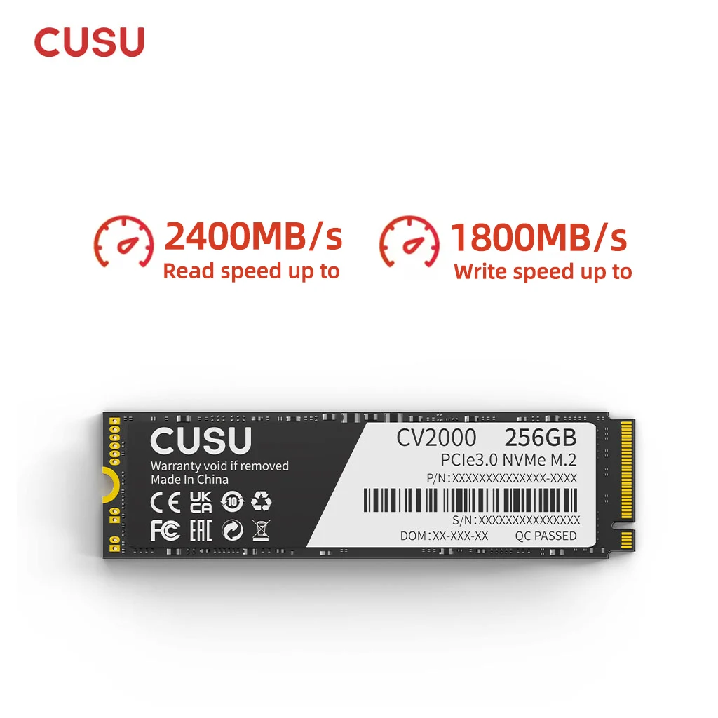 Cusu NVMe SSD 256gb SSD M2 512gb 1tb 128gb M.2 2280 PCIe3.0