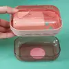 Portable Soap Box Creative Drain Dripping Soap Container Nordic Holder Style Bathroom Supplies Candy Color Accessories Soap Rack 4