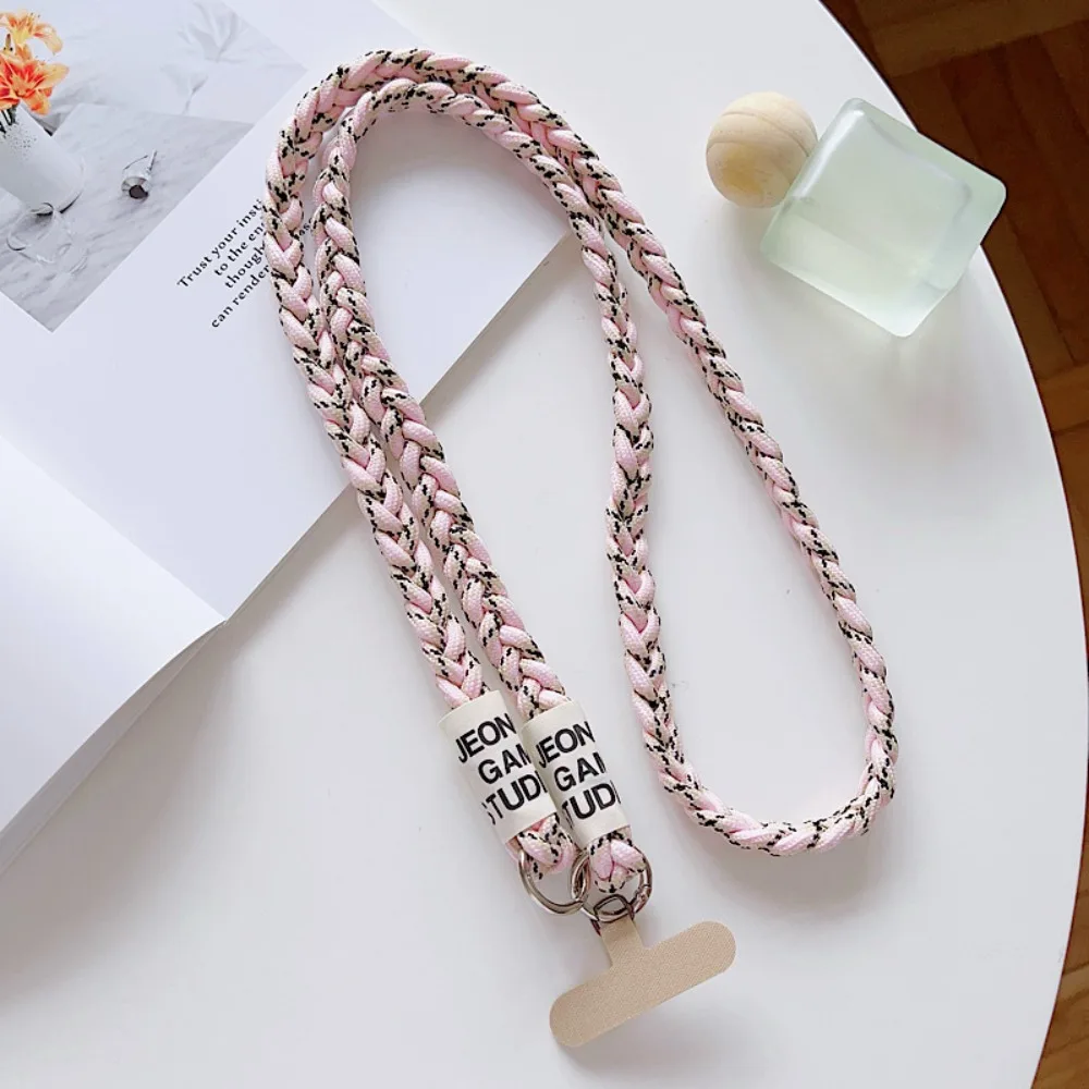 Braided Mountain Rope Crossbody Phone Lanyard with Keychain Attachment