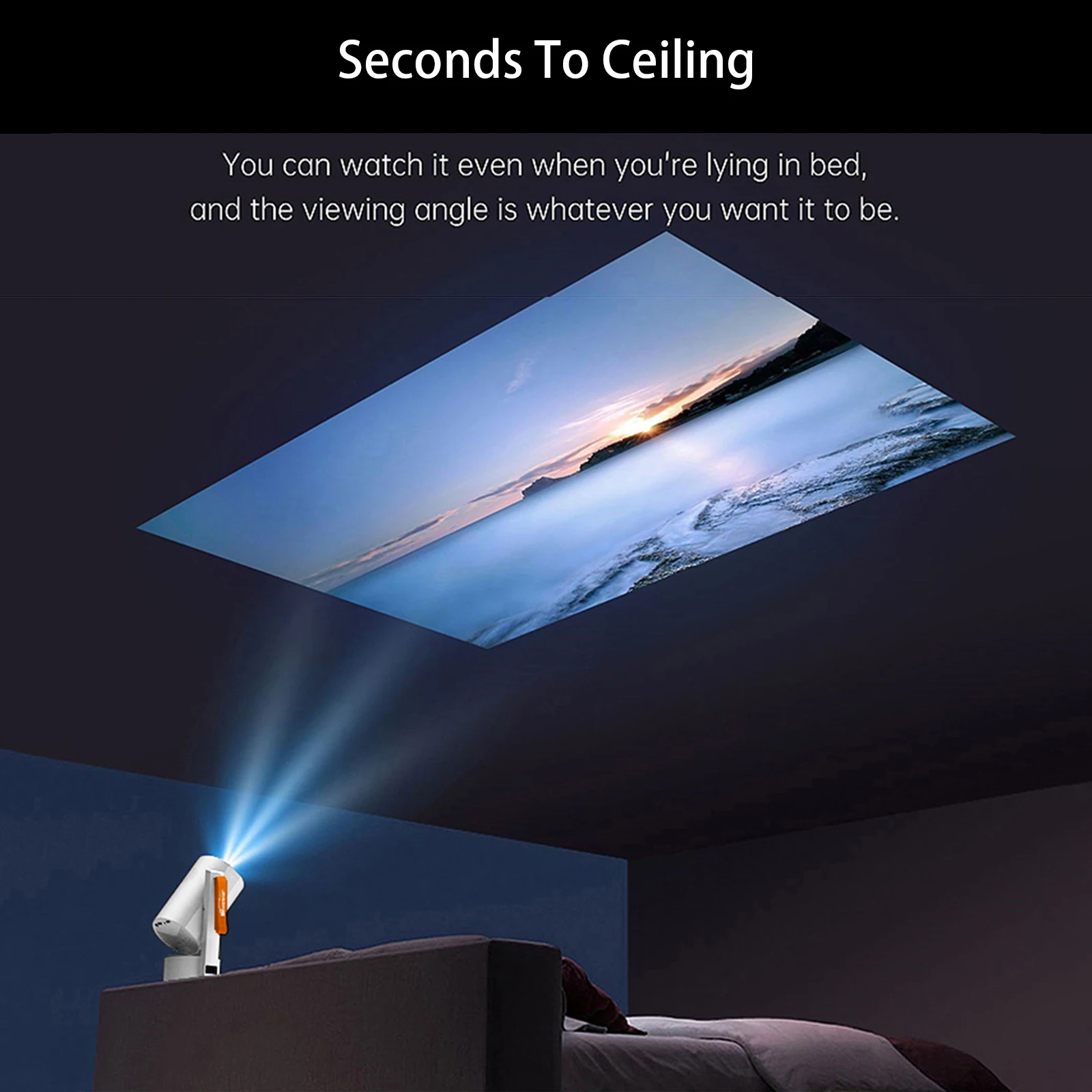 R3H4 Projector 630ANSI Native 1080P Support 4K Android11 BT5.0 Auto Keystone Cor