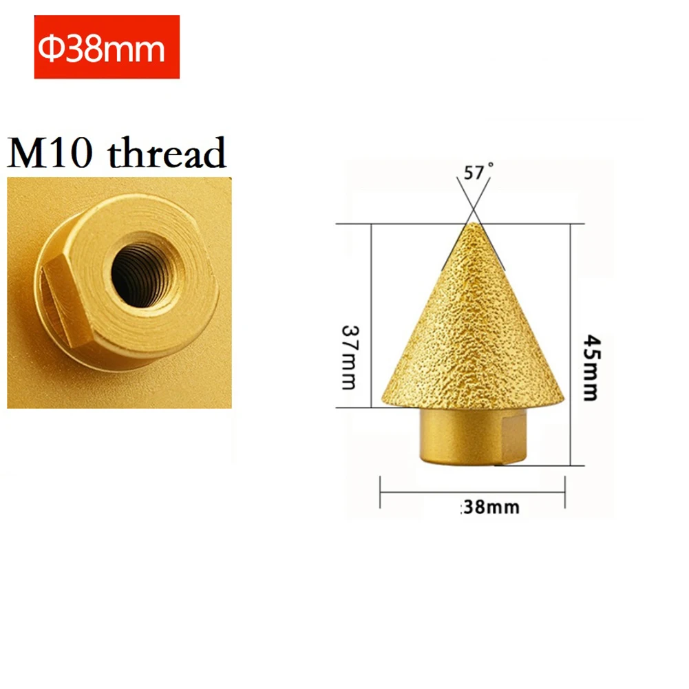 【冬バーゲン★】 1PC M10 ダイヤモンド面取りビット 38 ミリメートル/50 電動工具パーツ・アクセサリ