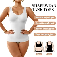 1pc femmes ventre contrôle Shapewear classique 2-en-1 avec soutien-gorge rembourré haute élastique gilet corps Shaper Up ascenseur Corset Cami débardeurs 4