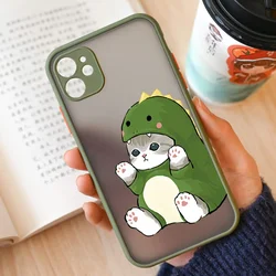 Adorable Cat Couple Cartoon Hard Matte Phone Case Cover - iPhone 12 Mini (Style 10)