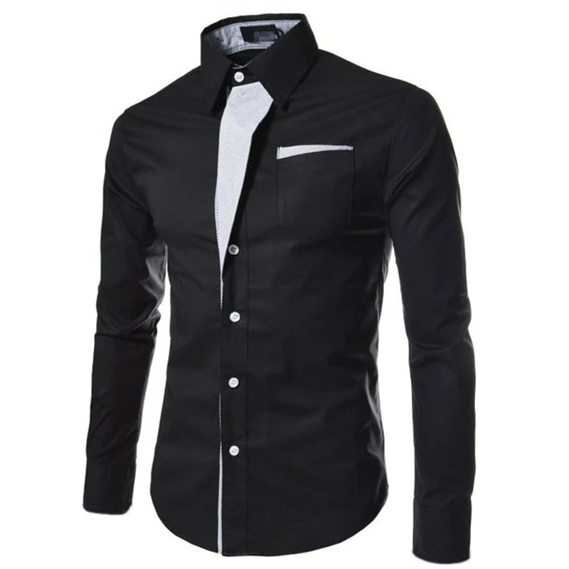 

15 Color Quality Anti-Wrinkle Long Sleeve Turn-down Collar Men Shirt Business Fashion Casual Solid Gentry Camisa Masculina M-4XL