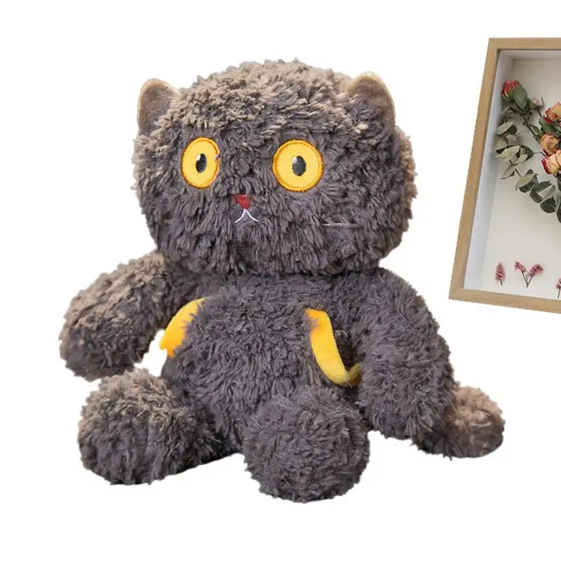 

Игрушка плюшевая в виде кошки, вращающаяся голова, мягкая кукла, спутник для сна, подарок для детей на день рождения и Рождество