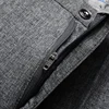 Mens Trousers Business Casual Pants Summer Autumn Dress Straight Pants Elastic Black Grey Loose Formal Pants 5