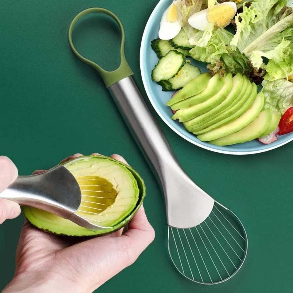 Multifunctional Avocado Slicing and Pitting Tool