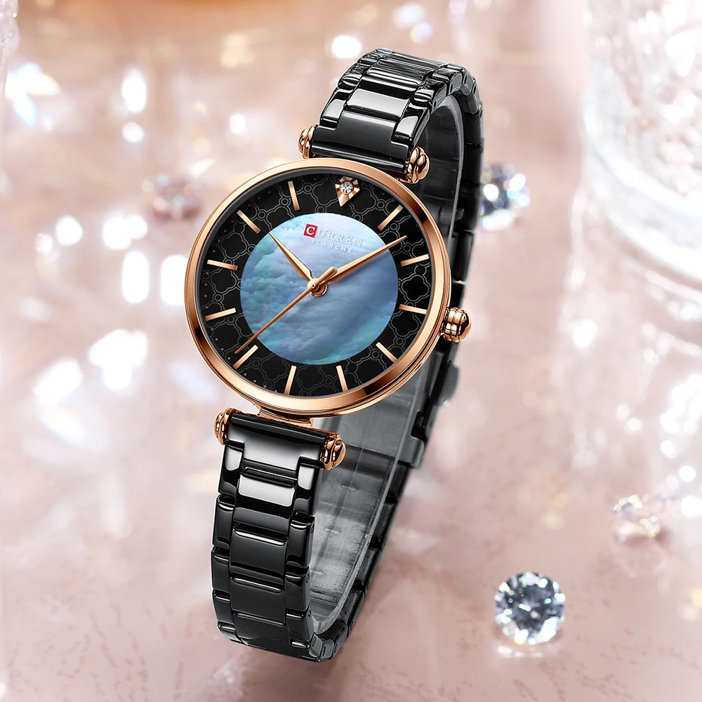 Curren 9072 Women Watch Stainless Steel Elegant Waterproof Classic 3-Hand Wristwatch Birthday Gifts For Women 2