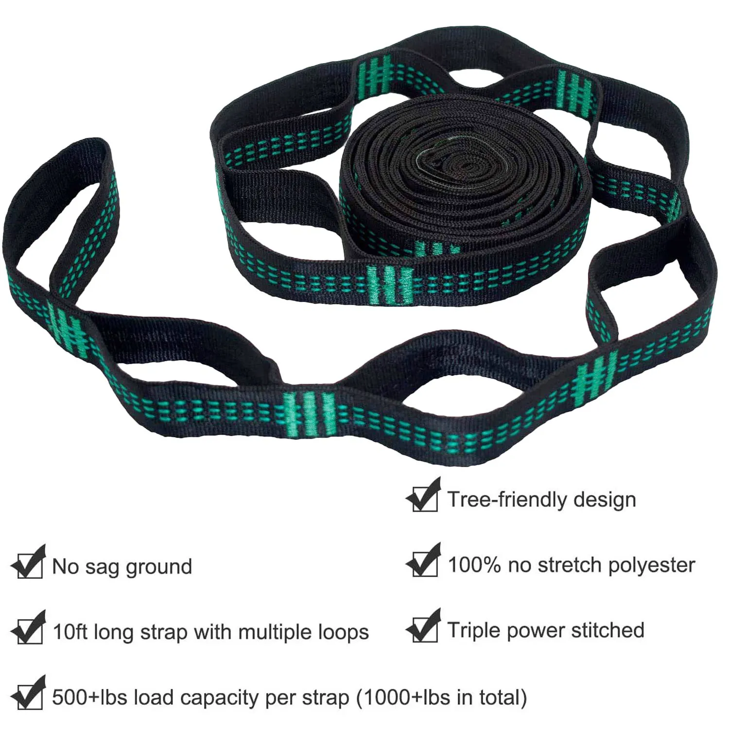 Hammock Straps Camping Accessories Hammock Rope Hammock Fittings 280cm Heavy Duty Hammock Strap Tree Hanging Belt High Load-Bearing Outdoor Camping Clothesline Outdoor Hammock straps