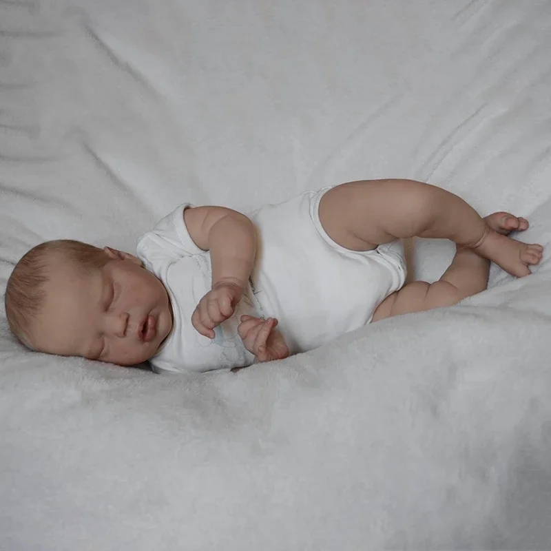 

55cm Newborn Baby Size Reborn Doll Alexis Lifelike Soft Touch Cuddly Baby 3D Skin Visibile Veins High Quality Art Doll