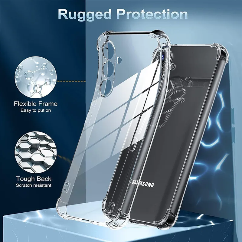 Durable Shockproof Silicone Phone Case with Clear Soft Cover