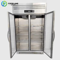Réfrigérateur d'affichage de 2 portes d'acier inoxydable de cuisine commerciale d'usine de la Chine pour le stockage de boissons 1