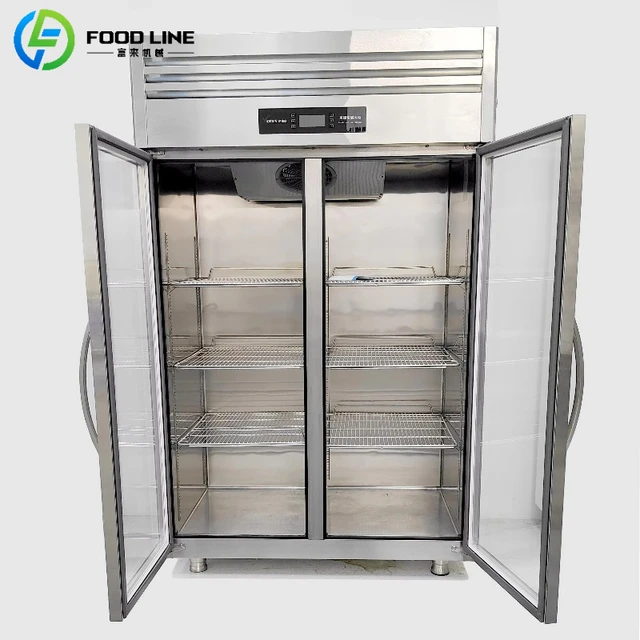 Réfrigérateur d'affichage de 2 portes d'acier inoxydable de cuisine commerciale d'usine de la Chine pour le stockage de boissons 1