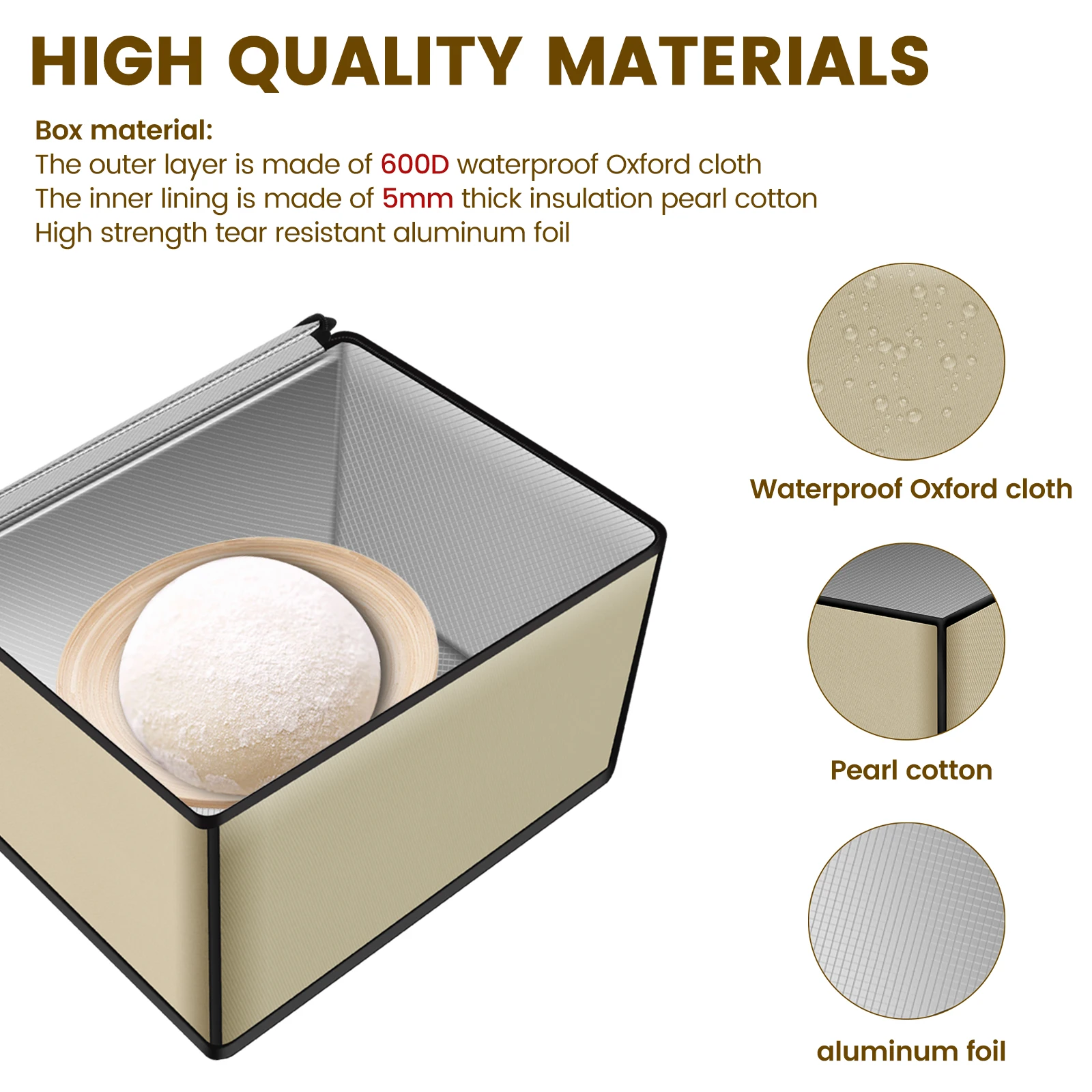 Dough Proofer with Heater Temperature Control Bread Dough Proofing Box Timing Proofer Collapsible Proofing Box