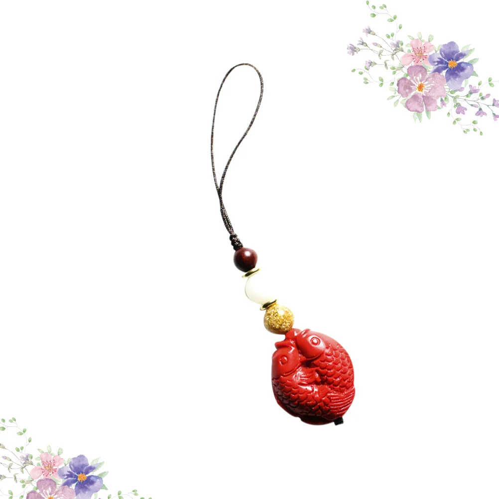 

1PC Chinese Style Pendant Auspicious Phone Hanging Decoration Cellphone Lanyard Party Favor for Men Women (Fish)