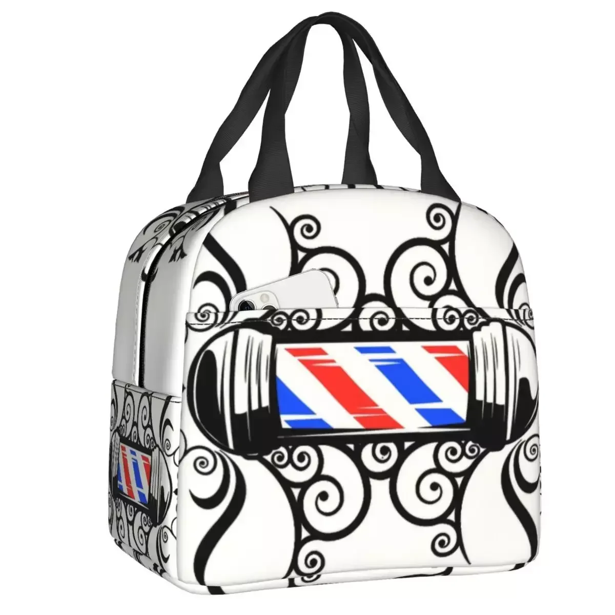 

Новинка 2023, Портативный Ланч-бокс с узором для парикмахерской, многофункциональный парикмахерский охладитель, Термоизолированный Ланч-бокс для еды