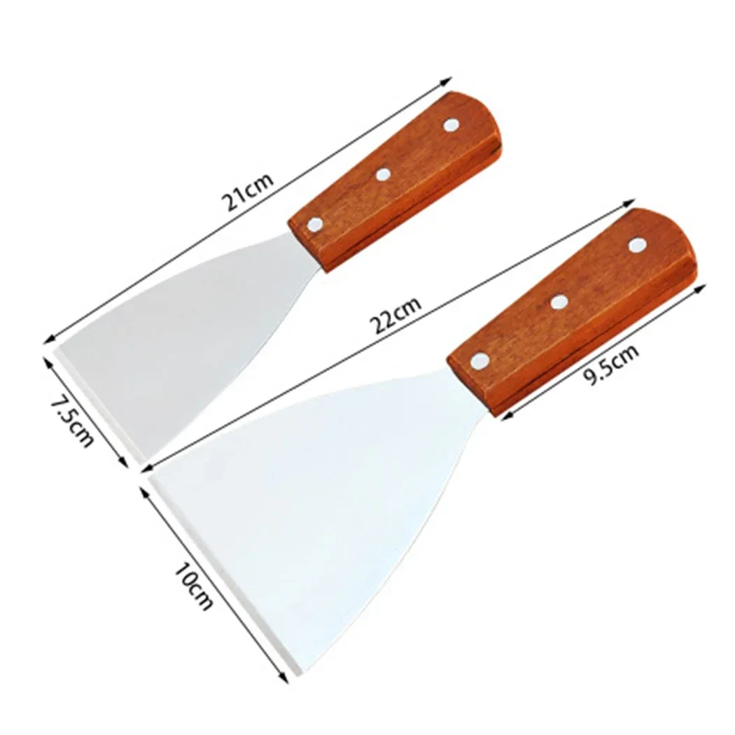 Stainless Steel Metal Spatula Turner Flat Burger Pancake Pizza Grill Flipper BBQ Baking Tools Teppanyaki Griddle Cooking Utensil spatula turner