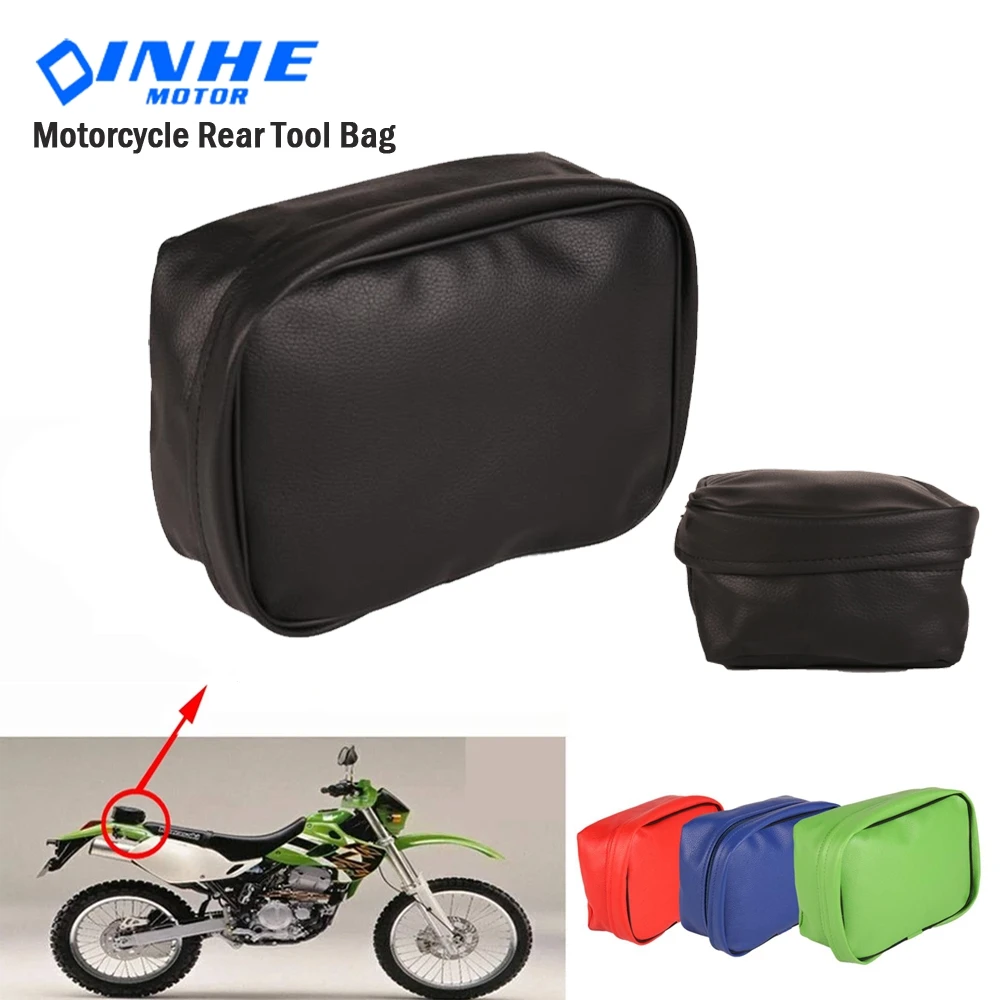 

Off Road Motorcycle Rear Tool Bag Tail Kit Storage PU Leather Waterproof Durable For Honda Suzuki Yamaha Kawasaki Motorcross