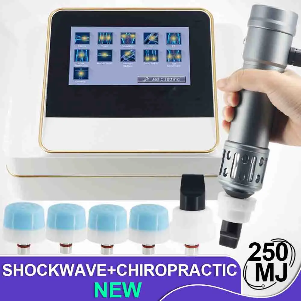 

250MJ Shockwave Therapy Machine For Tennis Elbow Portable Pain Relief Body Physiotherapy Shock Wave With 11 Heads Massager