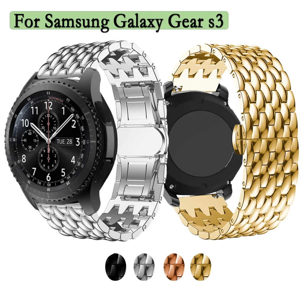 

22mm Metal Strap For Samsung Galaxy Gear s3 /s3 frontier/ s3 classic Stainless Steel Bracelet With Tools Business Style